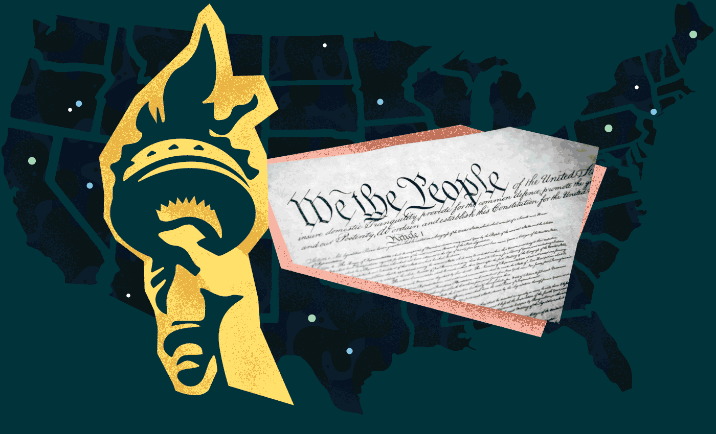 illustration of the US constitution